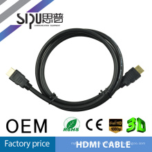 SIPU high speed 1.4v gold connector hdmi to hdmi cable 23awg-26awg support 3d 1080p